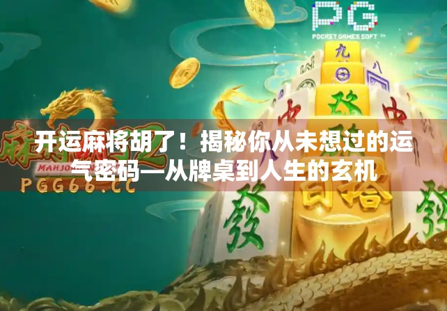 开运麻将胡了！揭秘你从未想过的运气密码—从牌桌到人生的玄机