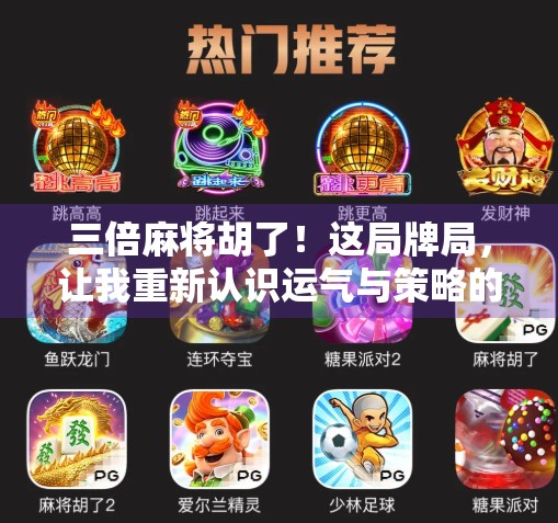 三倍麻将胡了！这局牌局，让我重新认识运气与策略的博弈