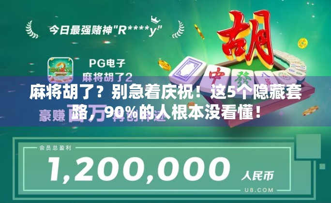 麻将胡了？别急着庆祝！这5个隐藏套路，90%的人根本没看懂！